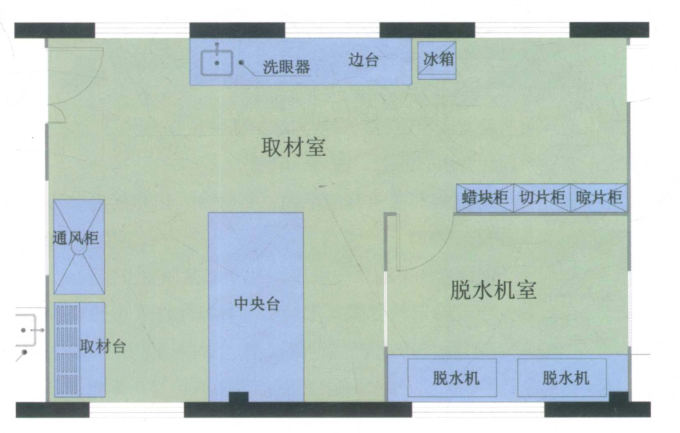 實驗取材室、標本接收室布局要求